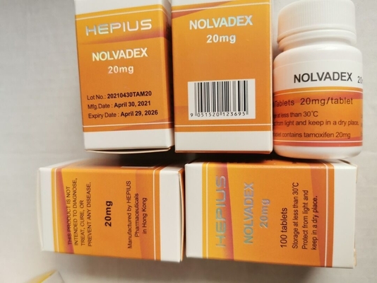 Tableta oral ee de alta calidad Nolvadex, píldoras 10mg o 20mg, 100tabs/bottle del Tamoxifen para el Anti-estrógeno